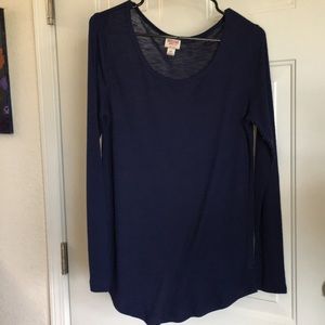 Mossimo XXL dark blue long sleeve tee